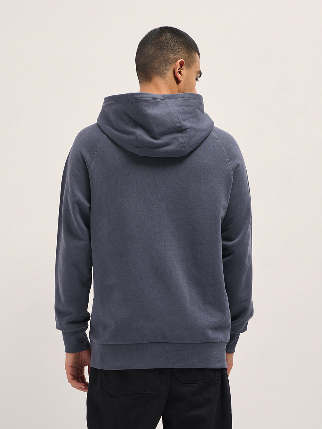 Men Purple Relaxed Fit Hoodie