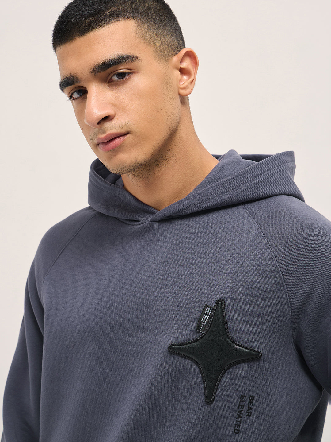Men Purple Relaxed Fit Hoodie