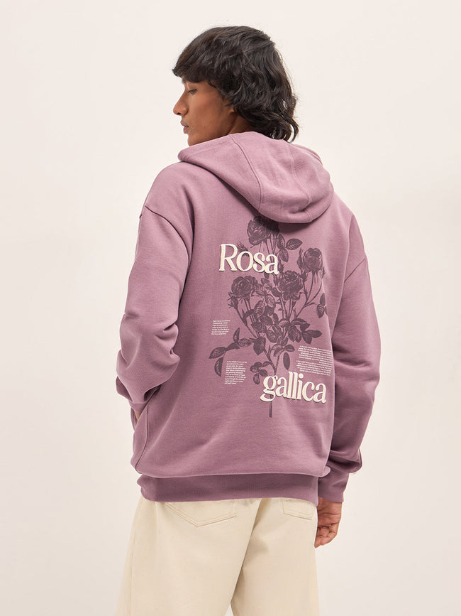 Men Pink Relaxed Fit Hoodie