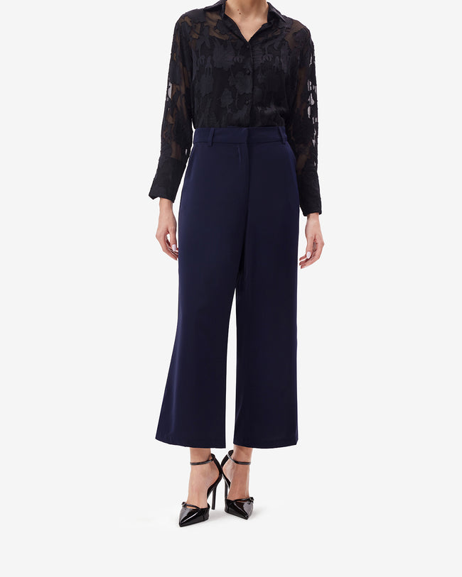 Women Navy  BreezeFlow Wide Leg Pants