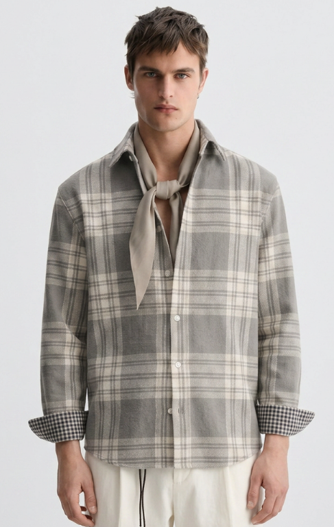 Fog Plaid Checks Shirt
