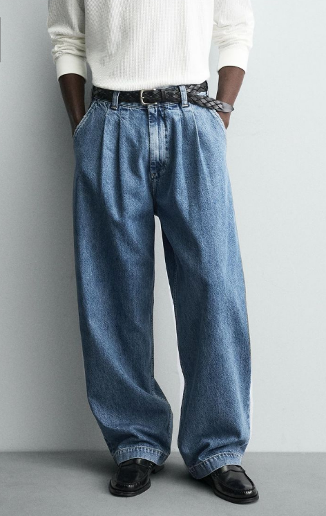 Column Pleat Relaxed Jean