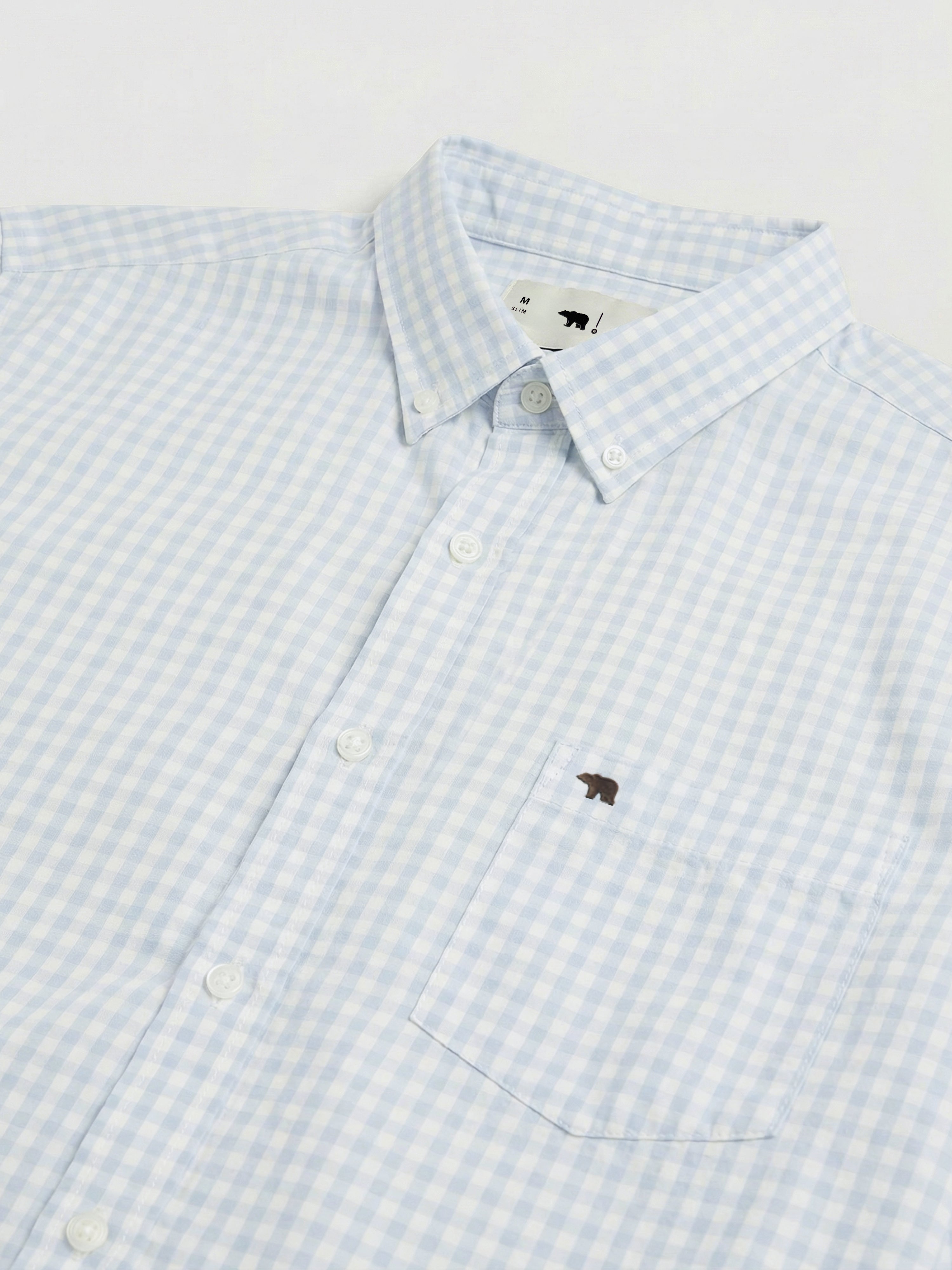 Men Blue Cotton Checked Shirt