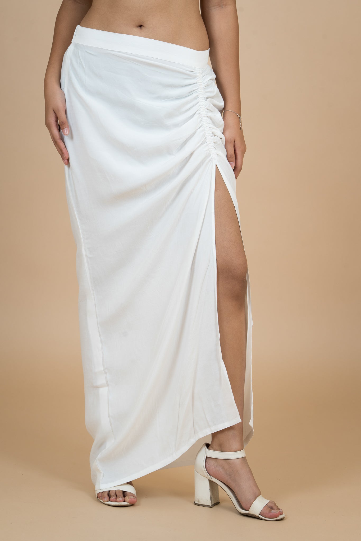 Women Velvet Snow Draped Cotton Skirt