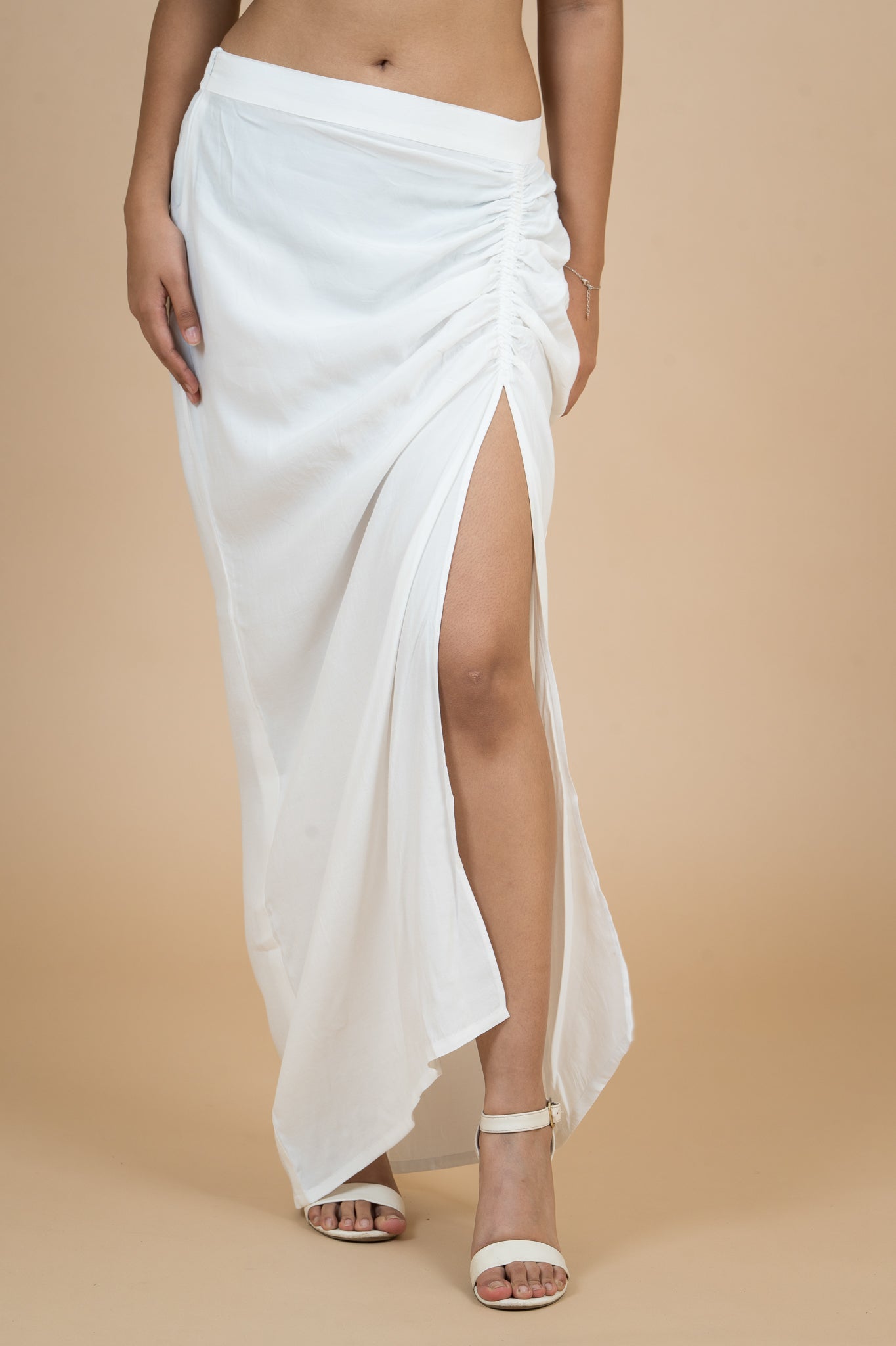 Women Velvet Snow Draped Cotton Skirt