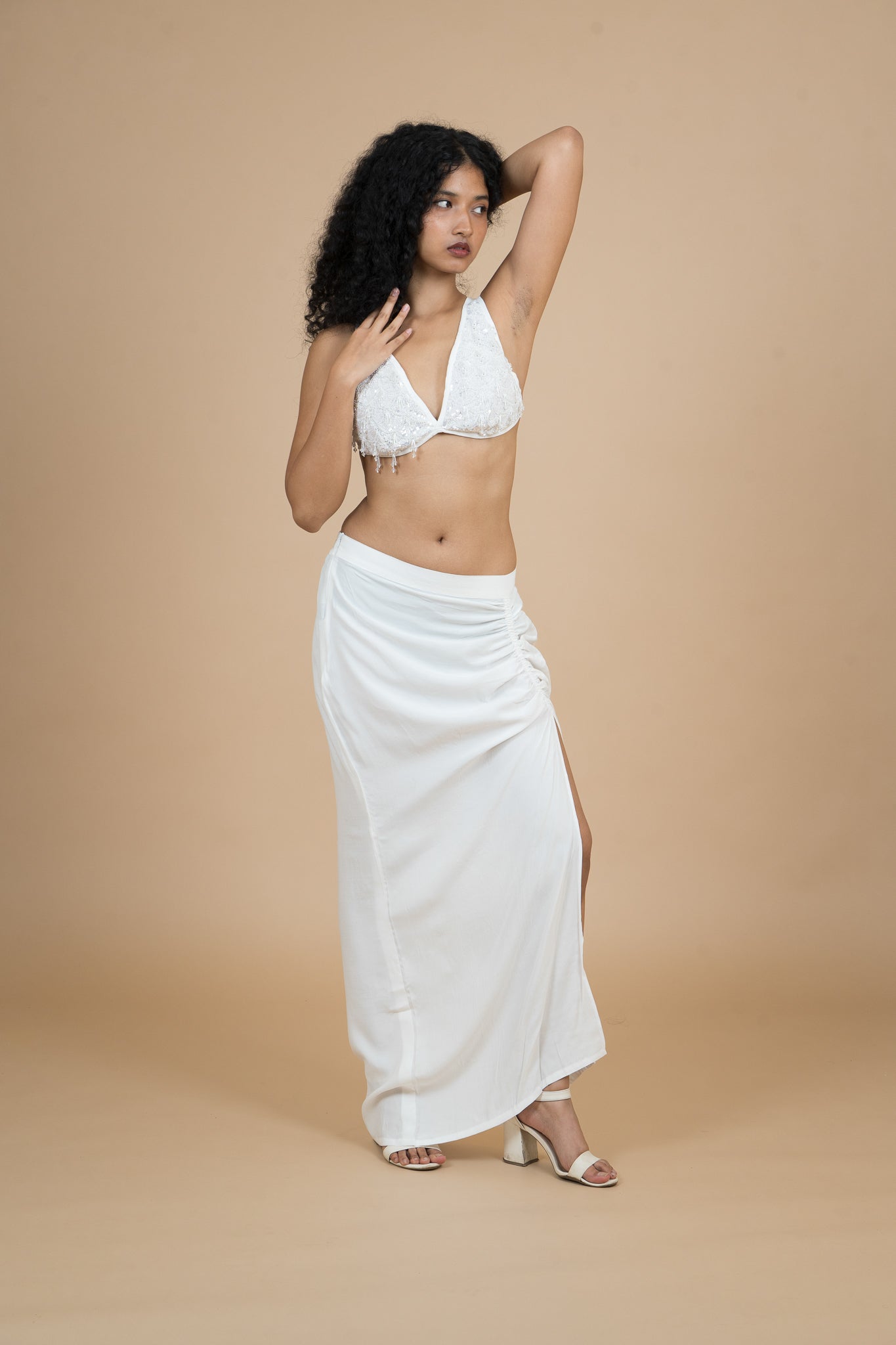 Women Velvet Snow Draped Cotton Skirt