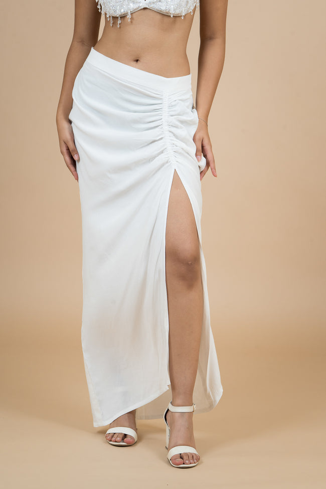 Women Velvet Snow Draped Cotton Skirt