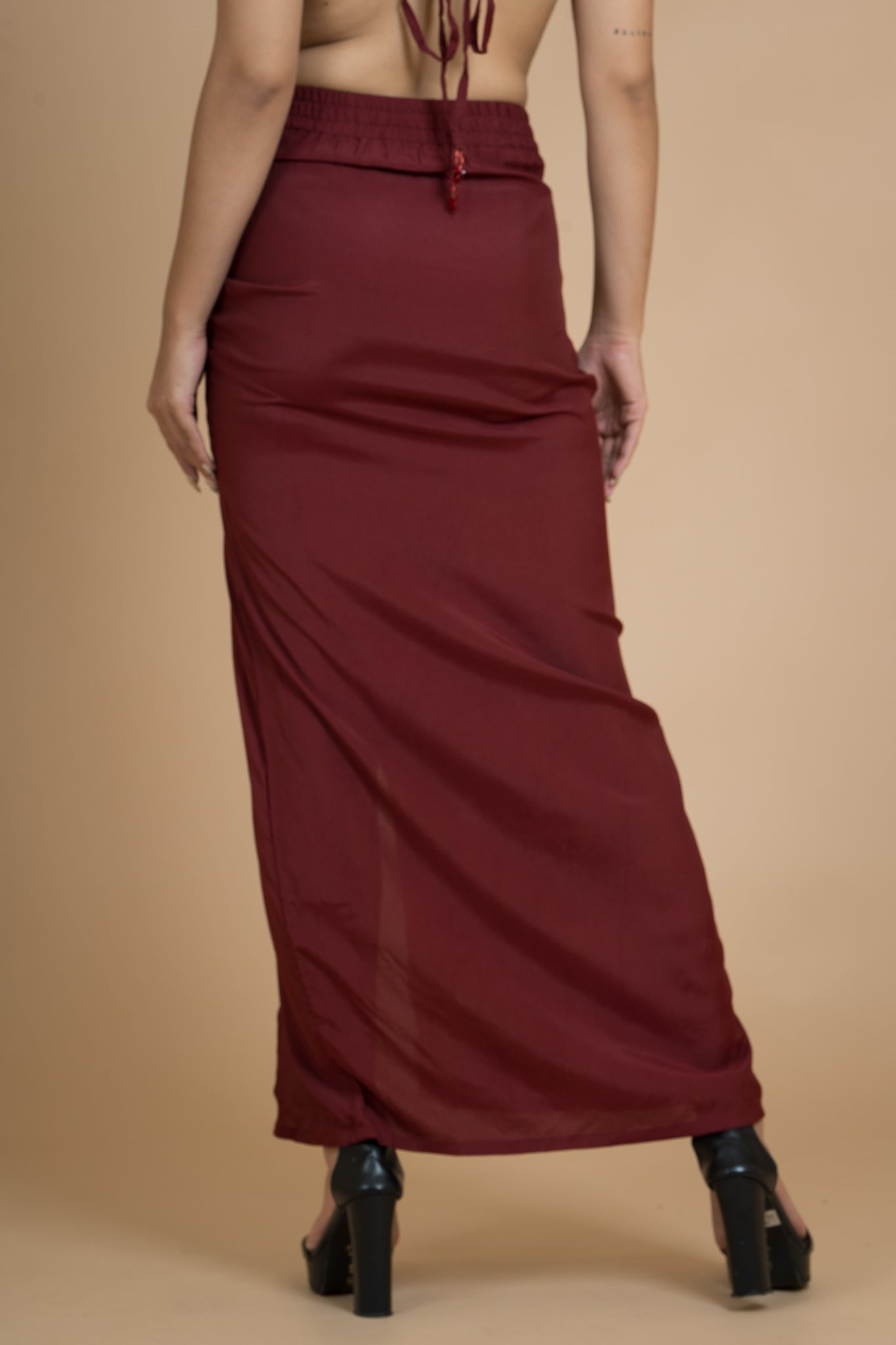 Women Scarlet Rush Draped Cotton Skirt