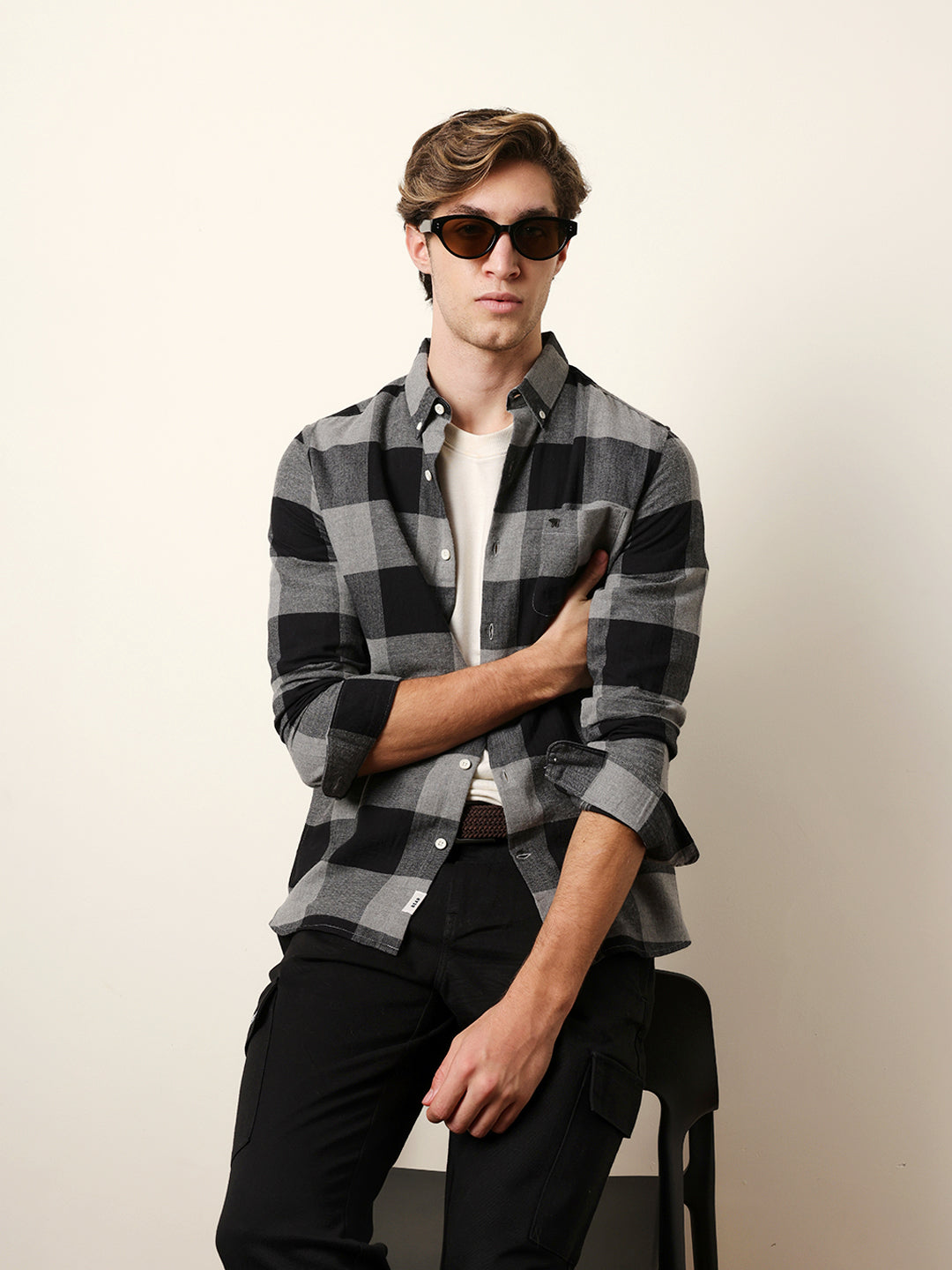 Men Checked Casual Full-Sleeve Shirt