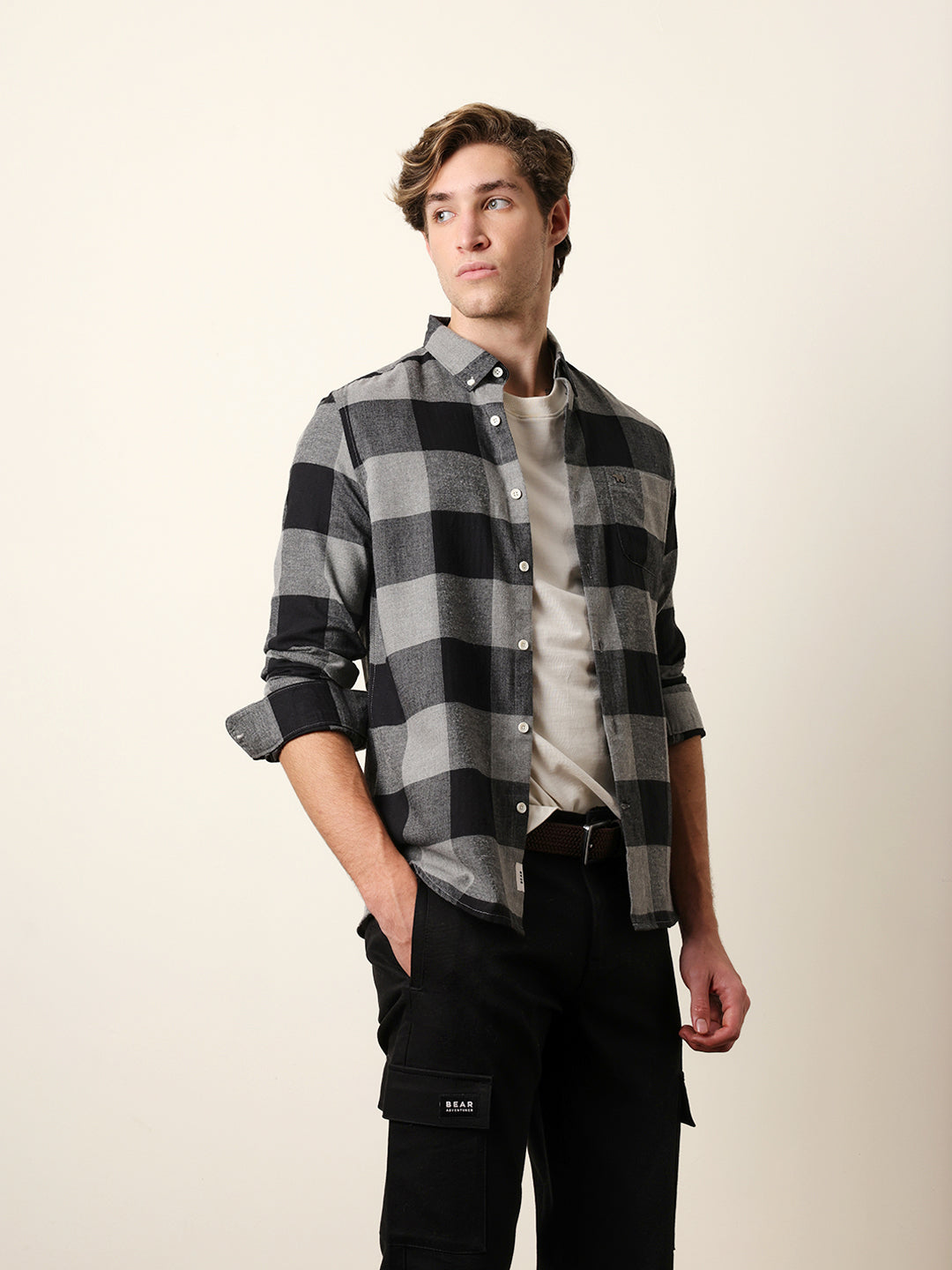 Men Checked Casual Full-Sleeve Shirt