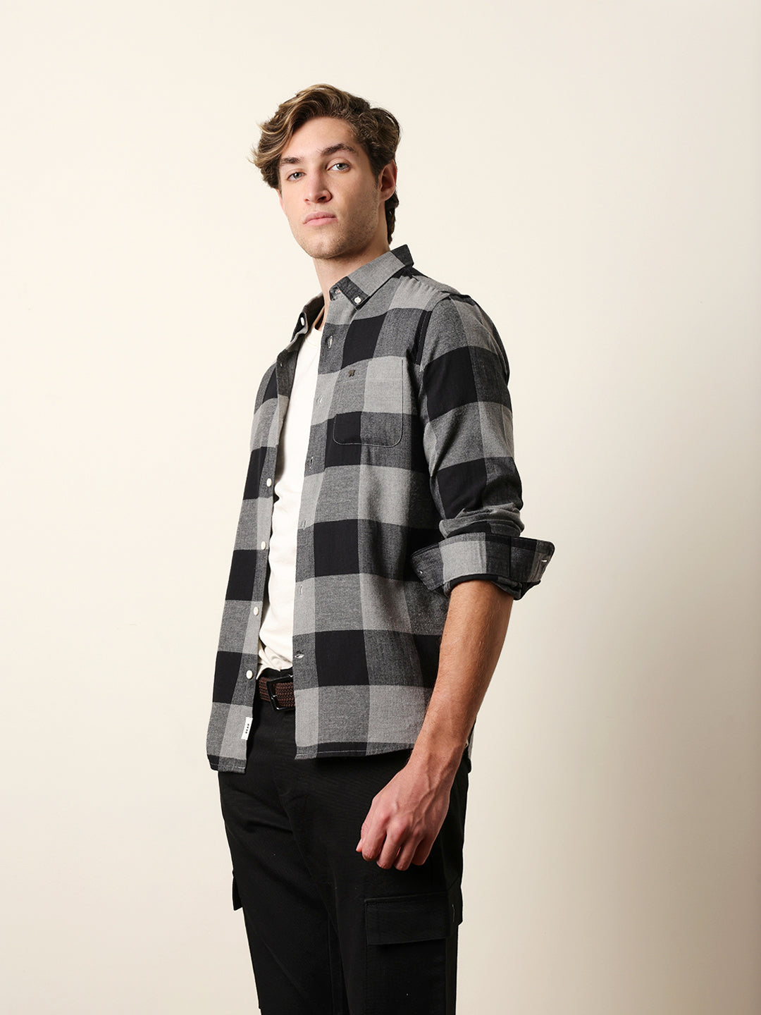 Men Checked Casual Full-Sleeve Shirt