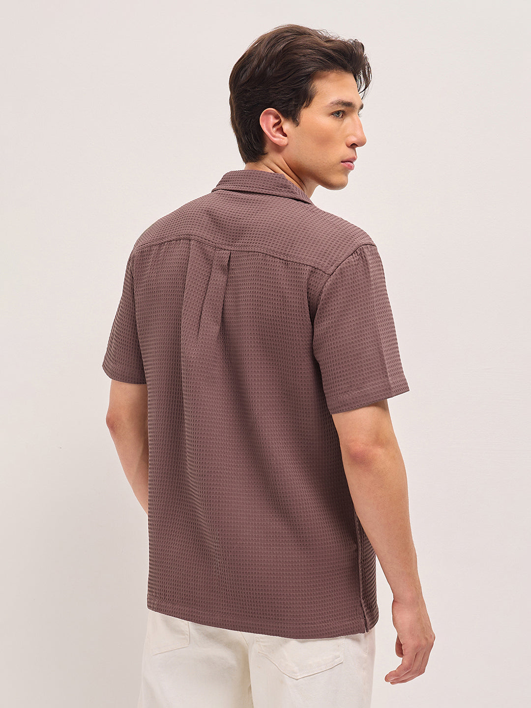 Men Maroon Casual Shirt