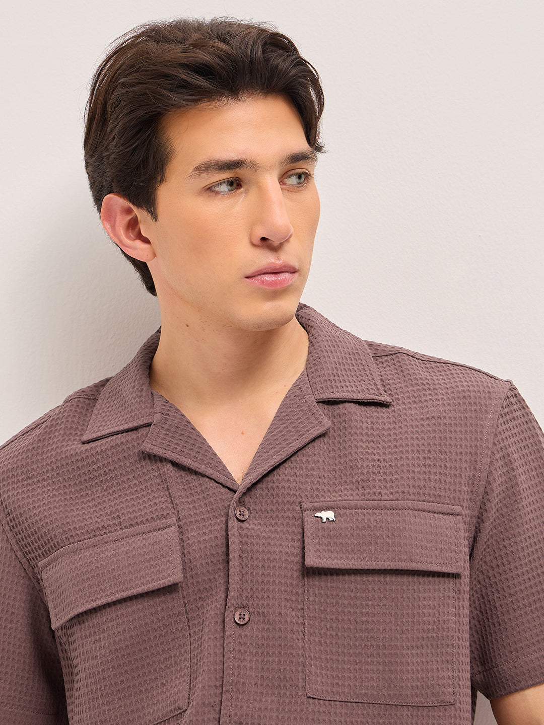 Men Maroon Casual Shirt
