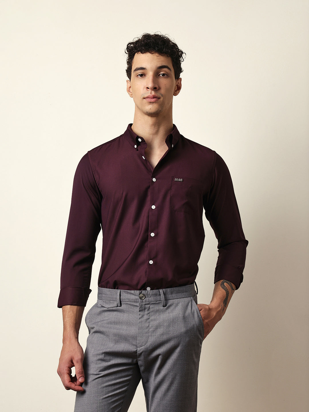 Men Modern Fit Casual Shirt