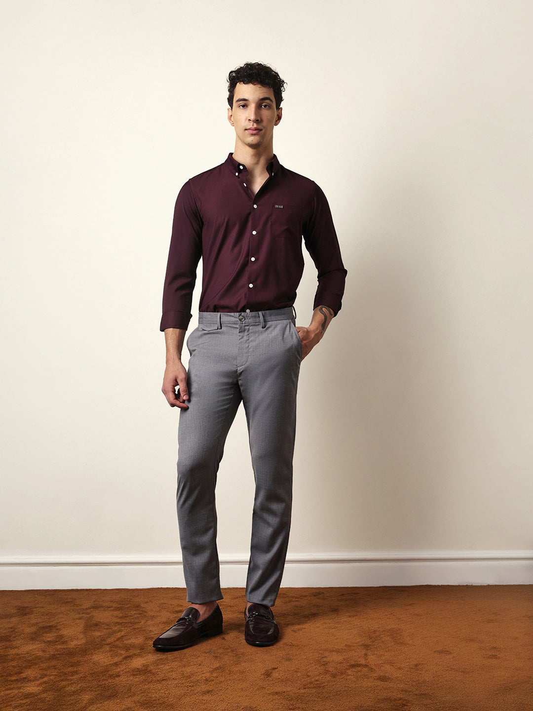 Men Modern Fit Casual Shirt