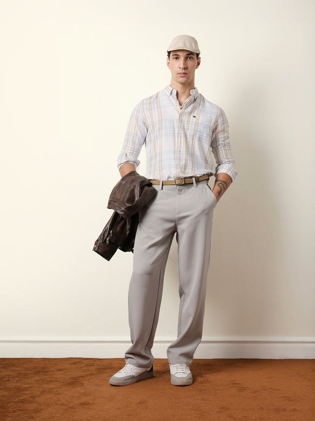 Men Checked Casual Full-Sleeve Shirt