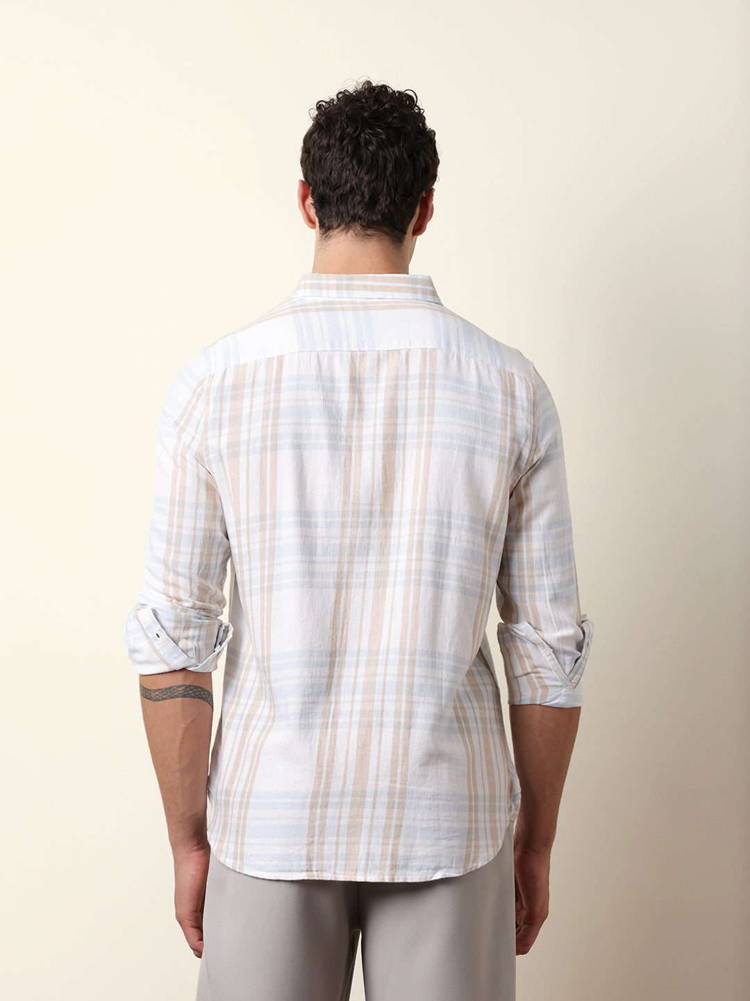 Men Checked Casual Full-Sleeve Shirt