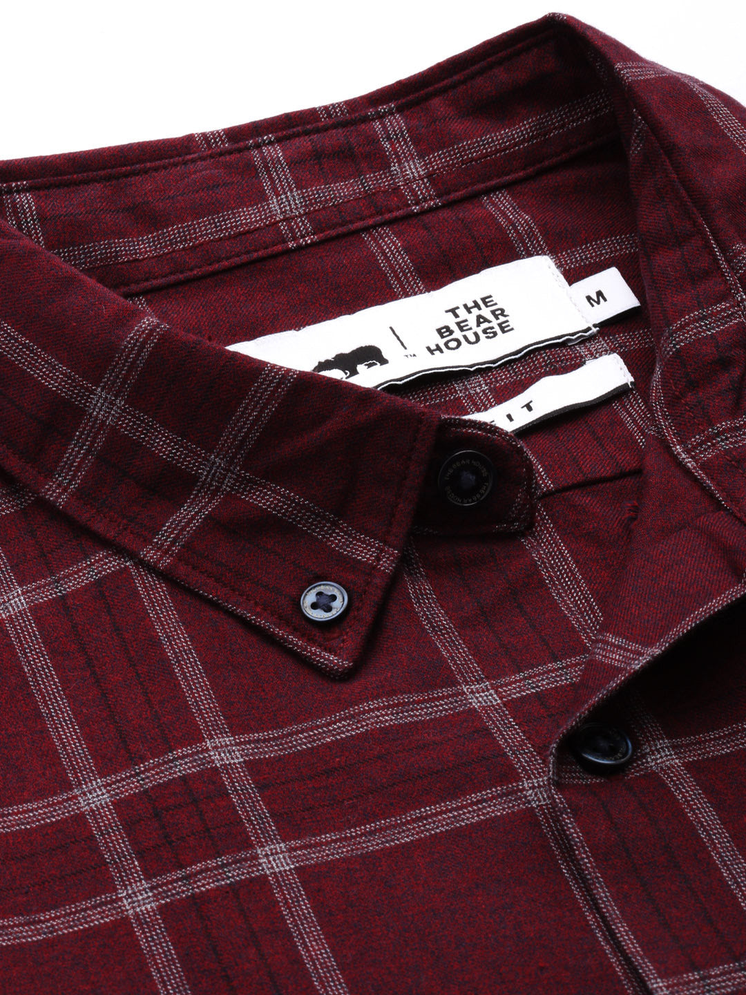 Men Andreas Slim Checks Button-Down Casual Shirt