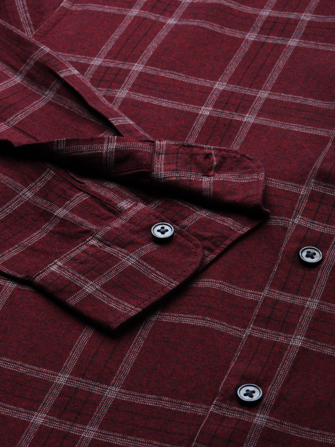 Men Andreas Slim Checks Button-Down Casual Shirt