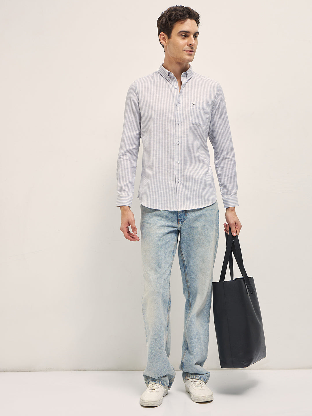 Men Grey Casual Shirt
