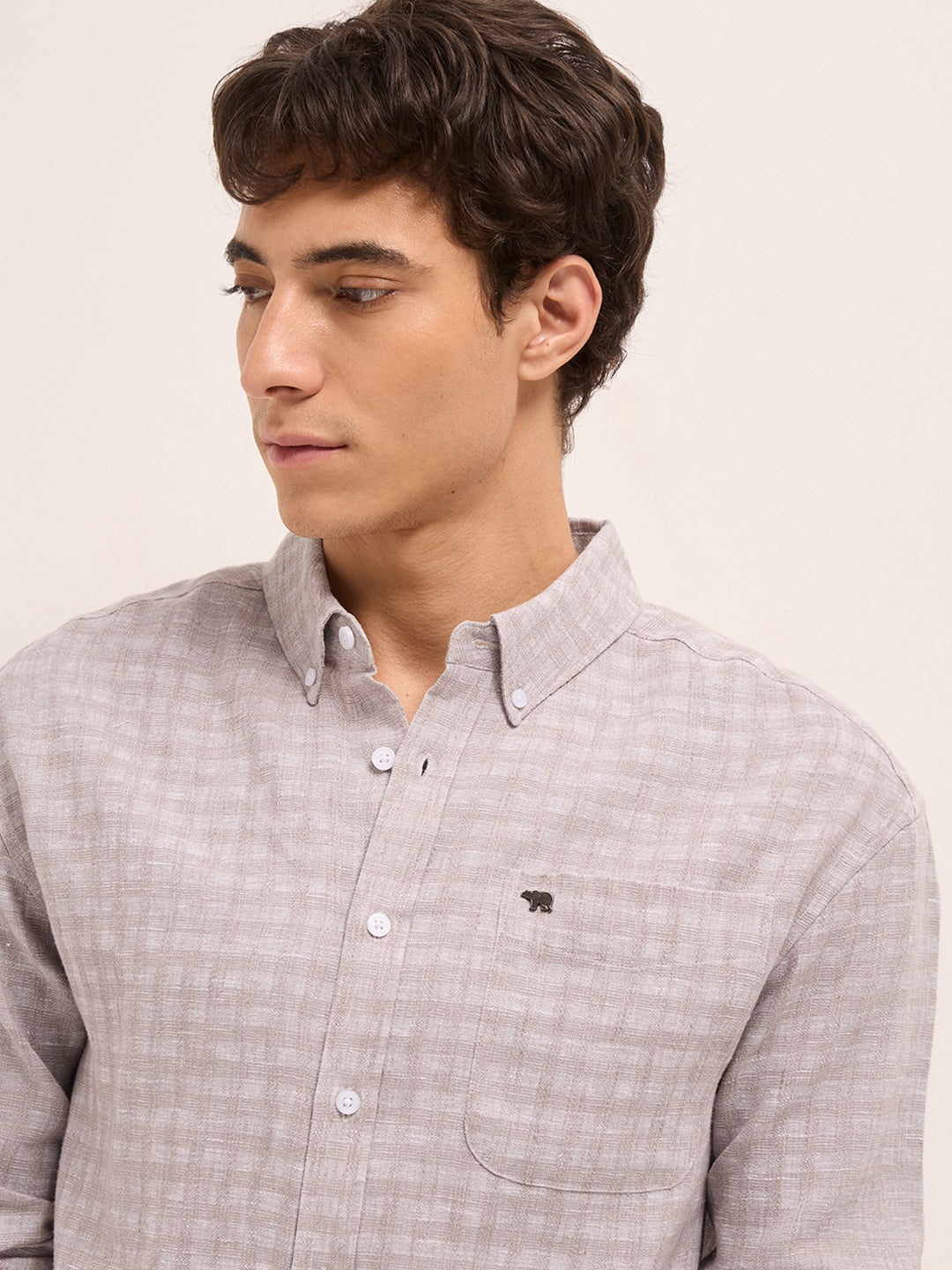 Men Woven Checked Casual Shirt