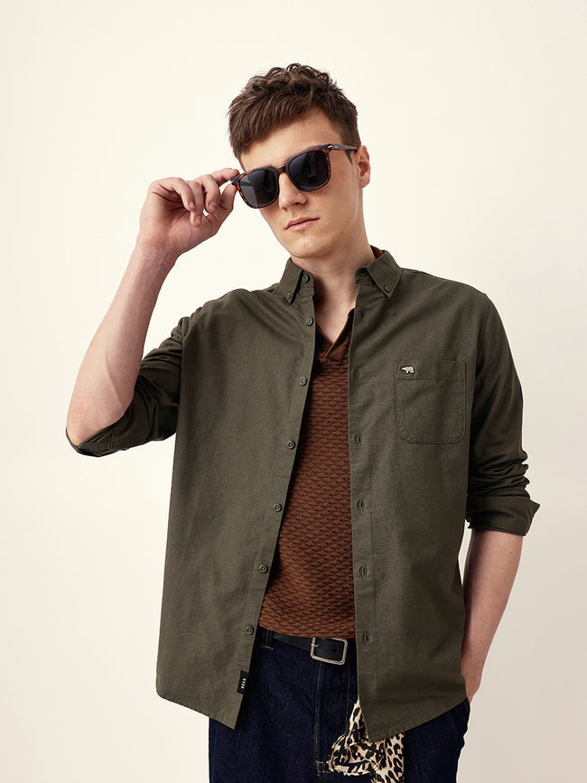 Men Modern Fit Casual Shirt