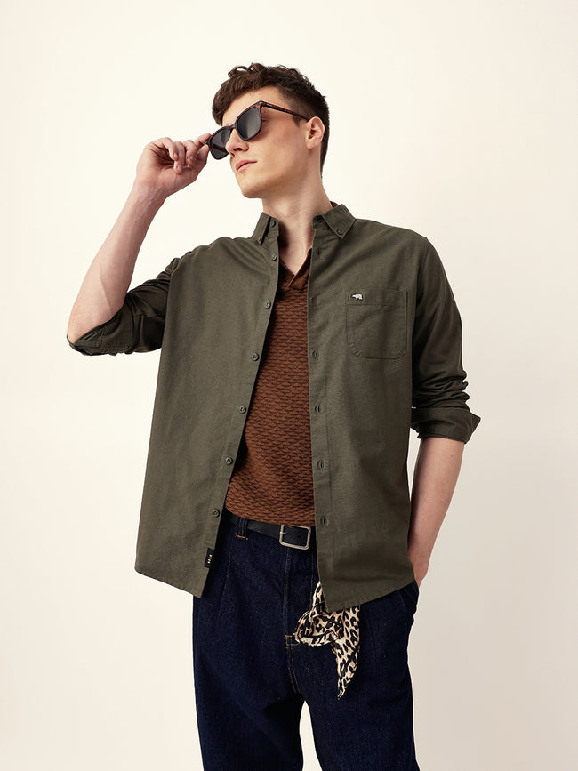 Men Modern Fit Casual Shirt