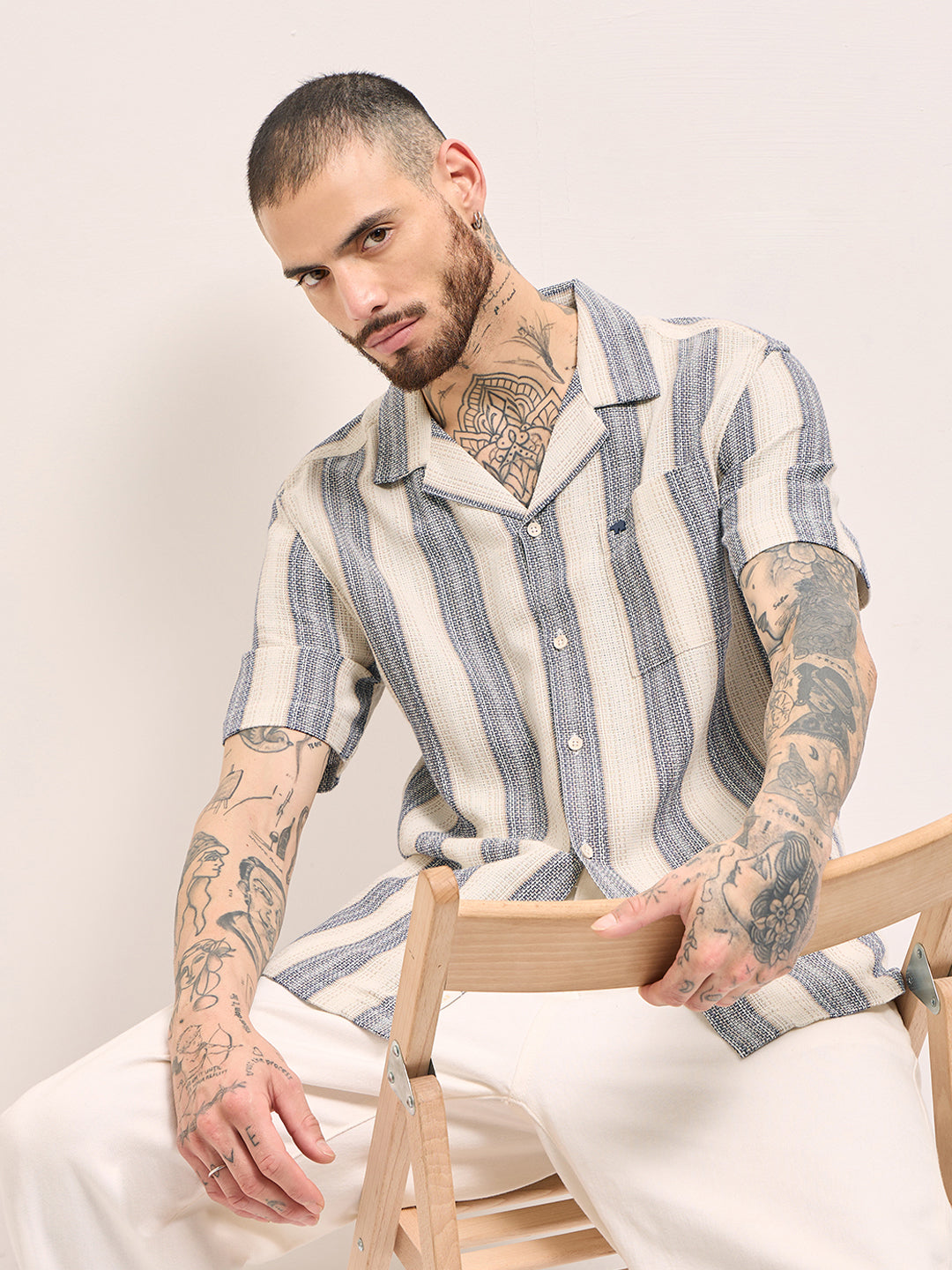 Men Striped Relaxed Fit Casual Shirt