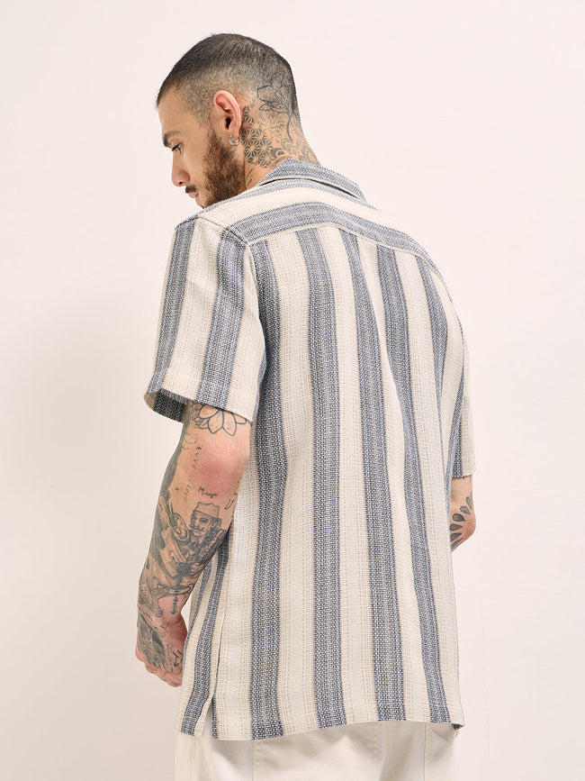 Men Striped Relaxed Fit Casual Shirt