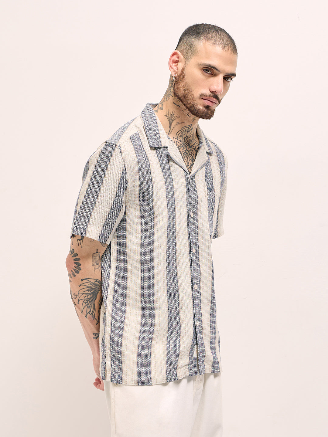Men Striped Relaxed Fit Casual Shirt