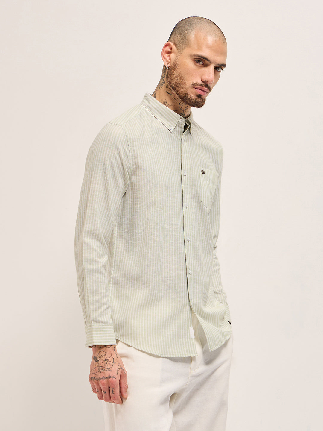 Men Green Casual Shirt