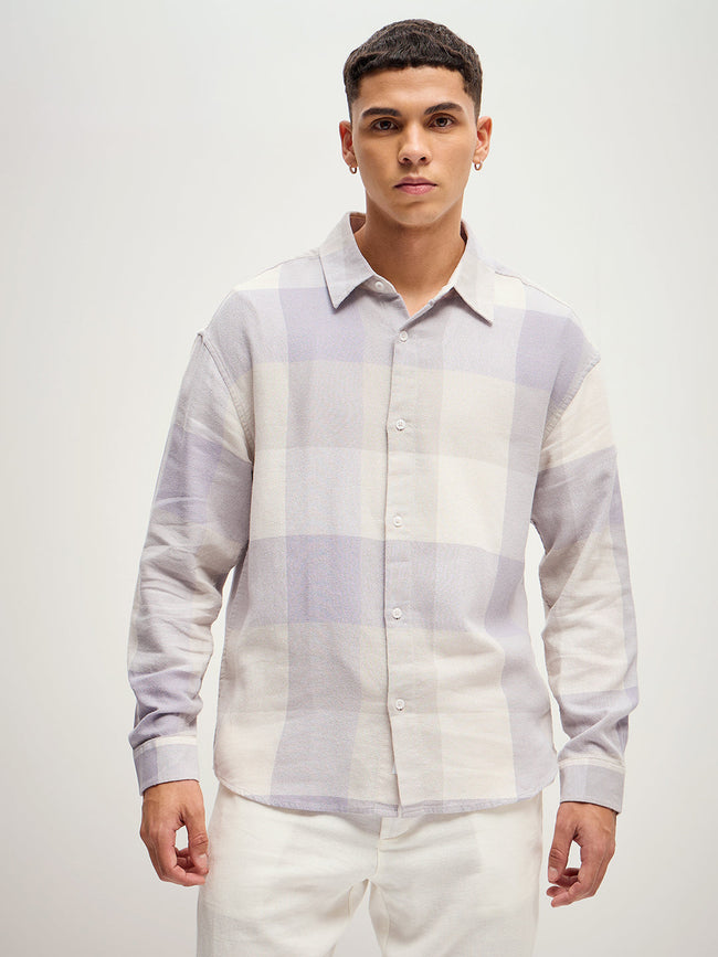 Men Multi-Color Checked Relaxed Fit Over-shirt
