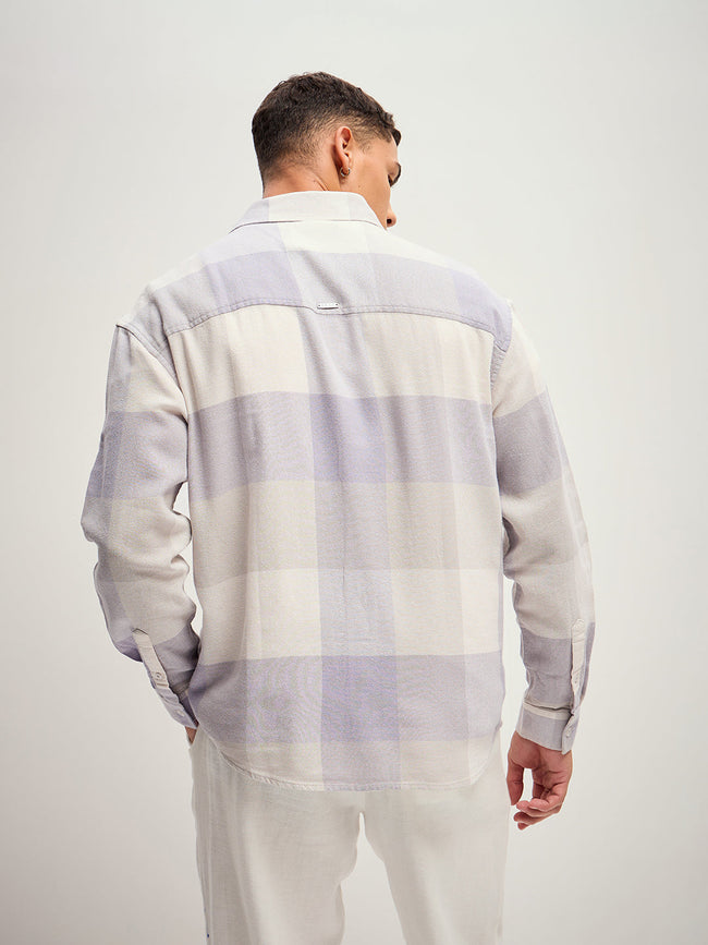 Men Multi-Color Checked Relaxed Fit Over-shirt