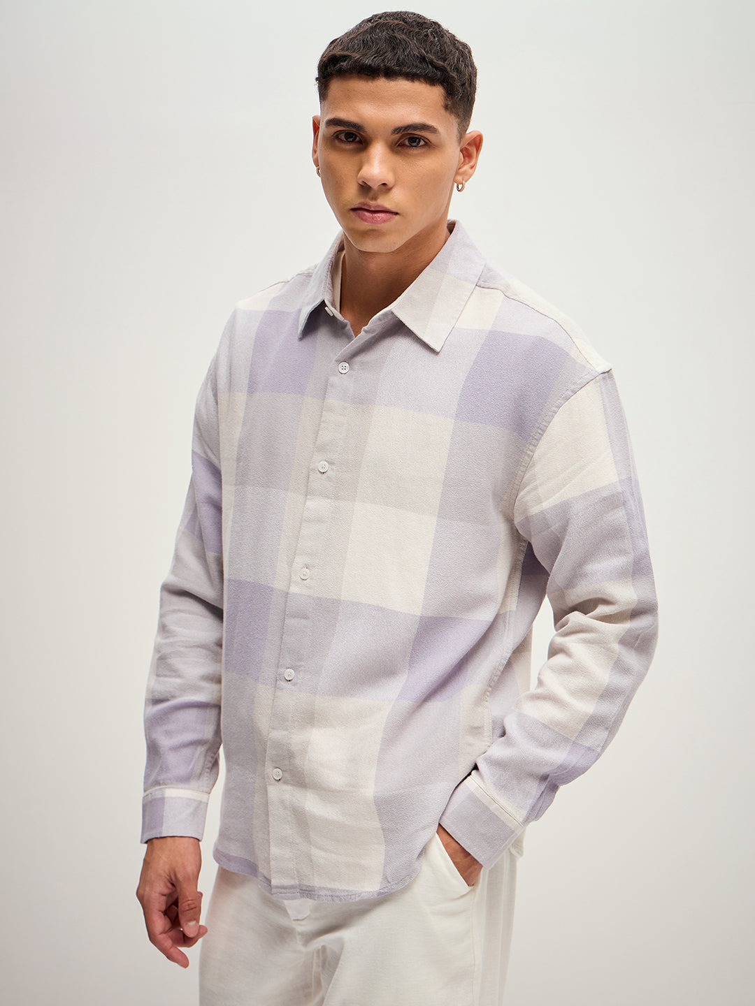 Men Multi-Color Checked Relaxed Fit Over-shirt