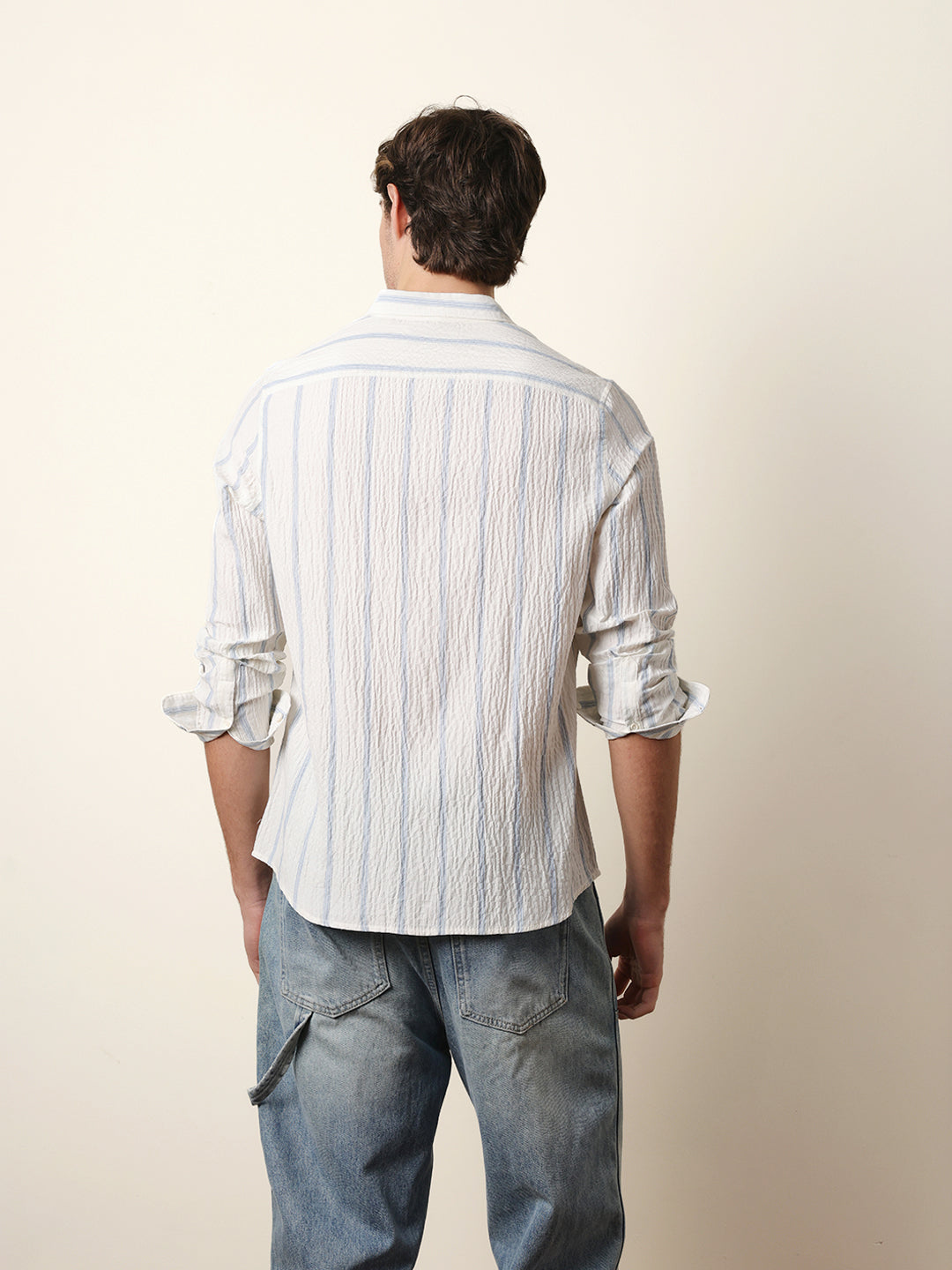Men Striped Casual Full-Sleeve Shirt