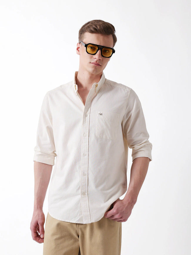 Men Yellow Casual Shirt