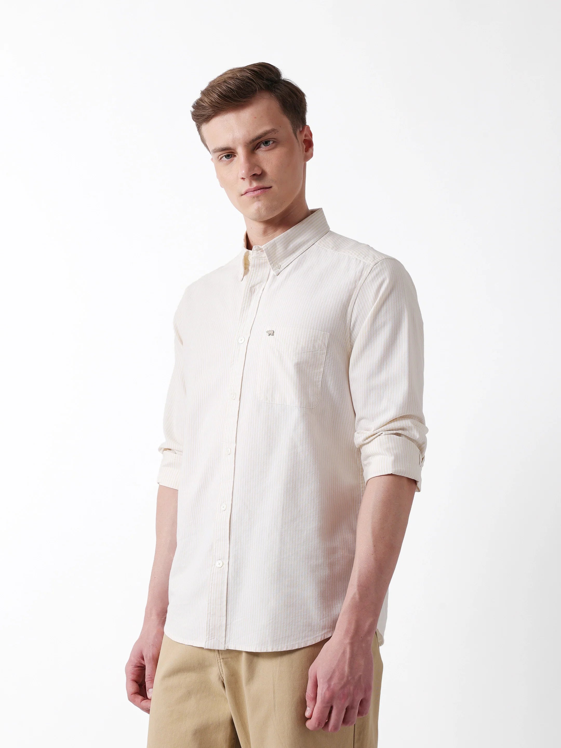 Men Yellow Casual Shirt