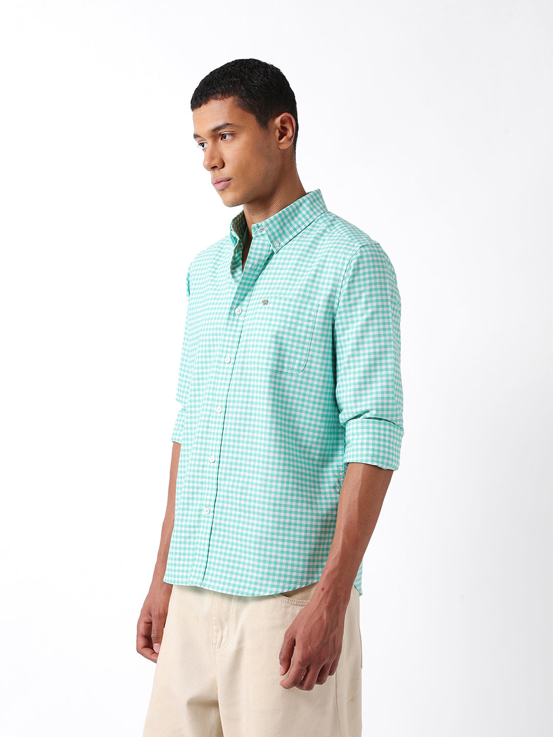 Men Green Regular Fit Shirt