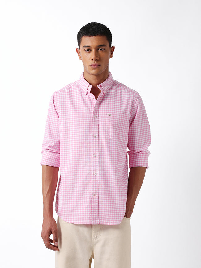 Men Pink Regular Fit Shirt