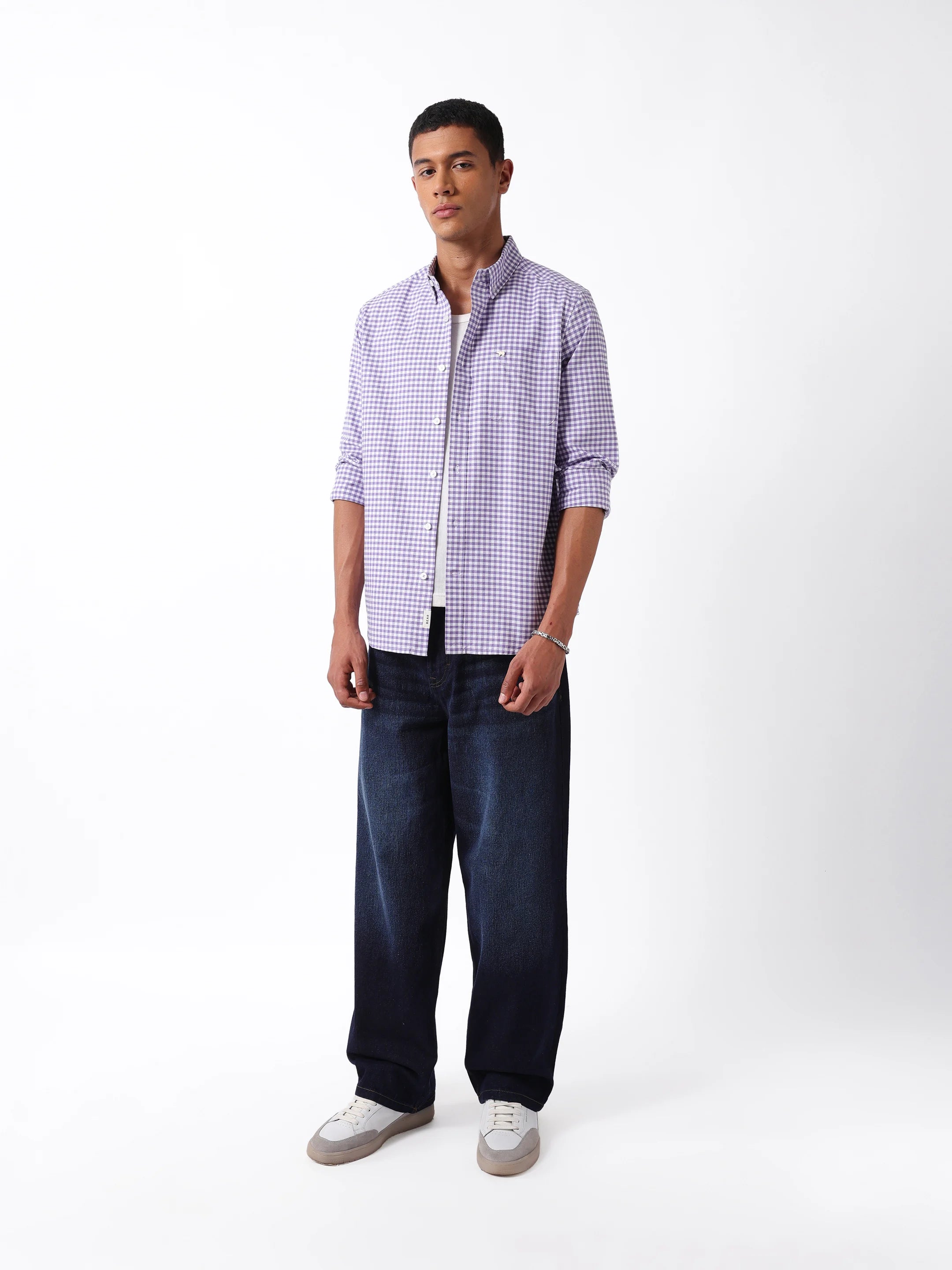 Men Purple Regular Fit Shirt