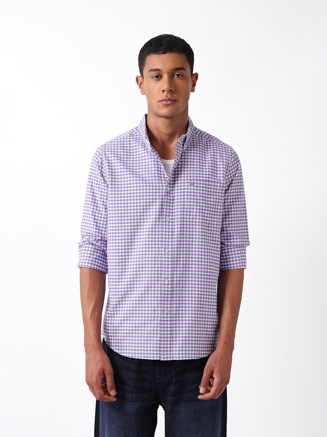 Men Purple Regular Fit Shirt