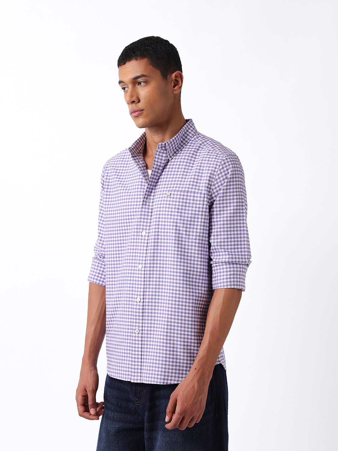 Men Purple Regular Fit Shirt