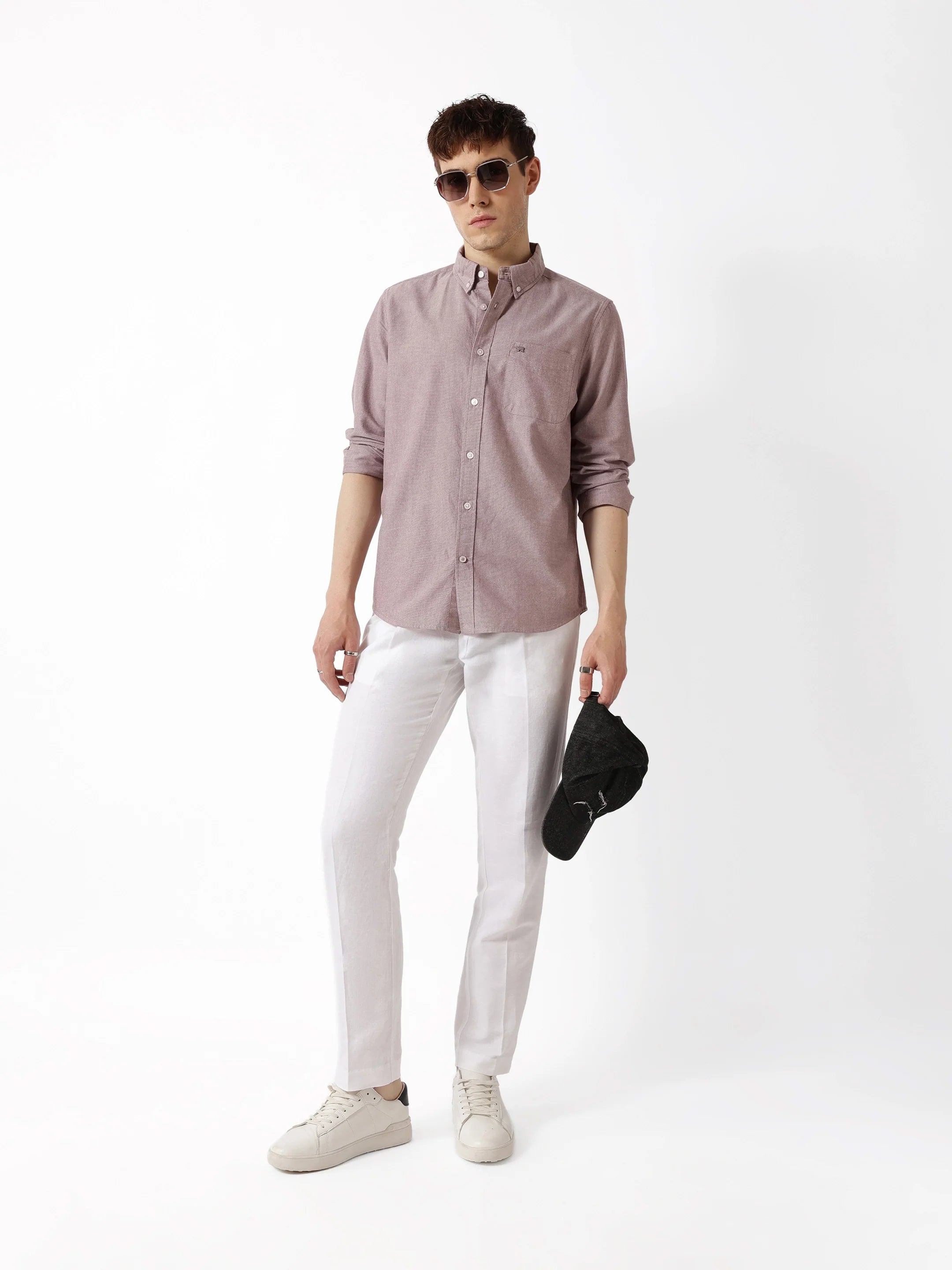 Men Maroon Casual Shirt