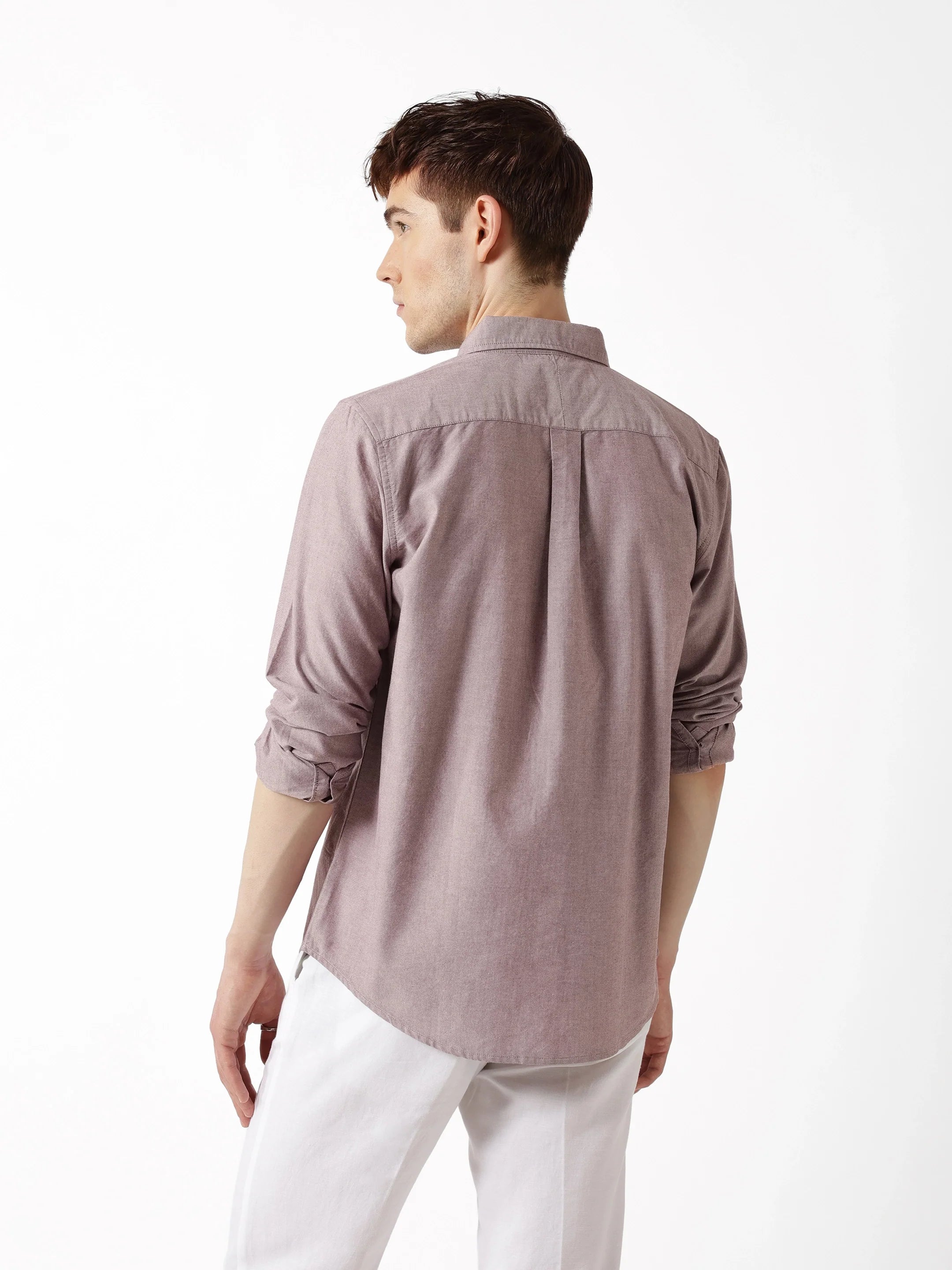Men Maroon Casual Shirt