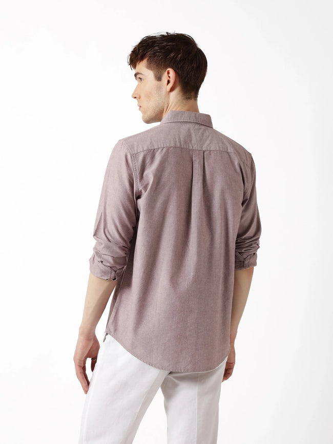 Men Maroon Casual Shirt