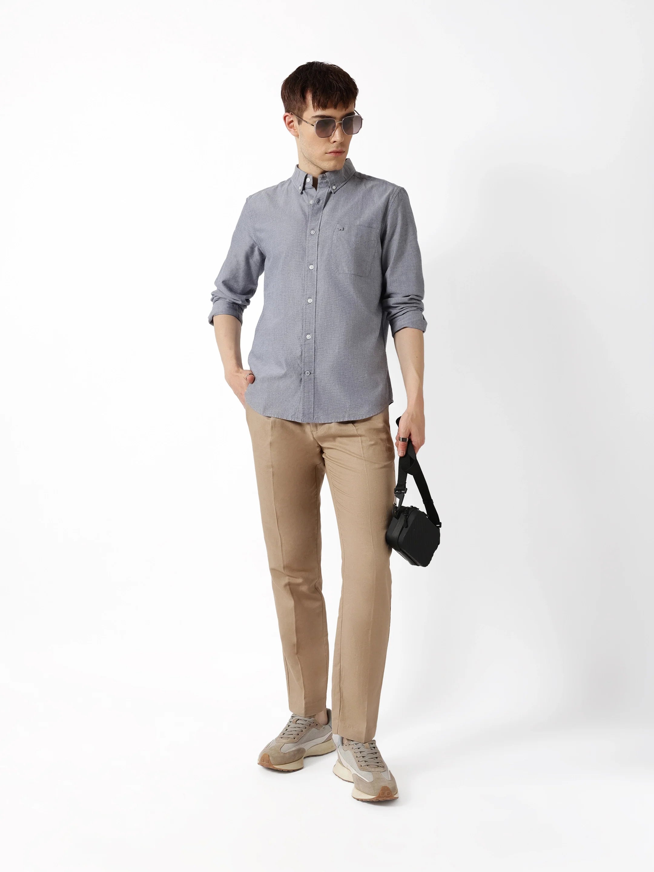 Men Navy Casual Shirt