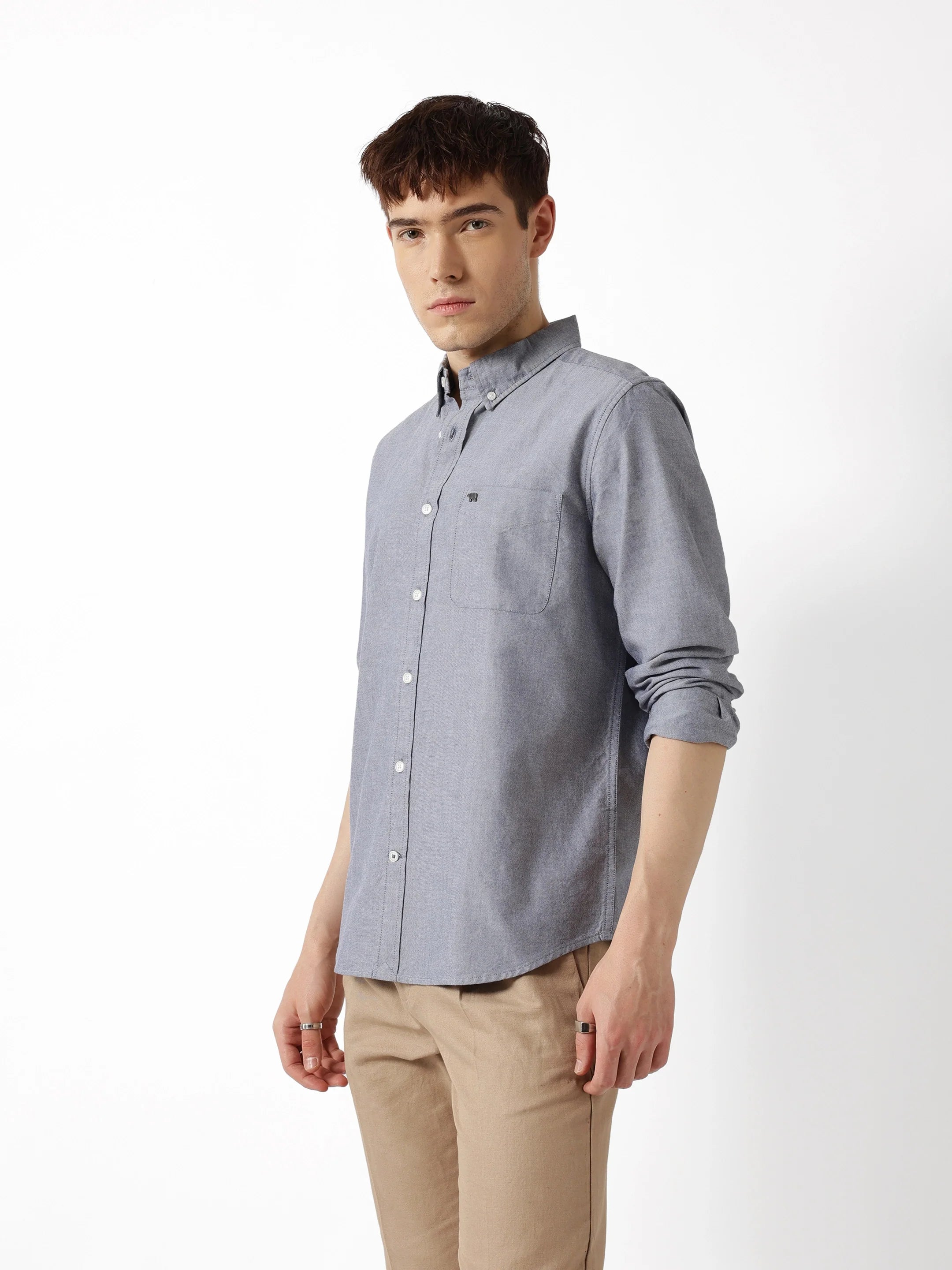 Men Navy Casual Shirt