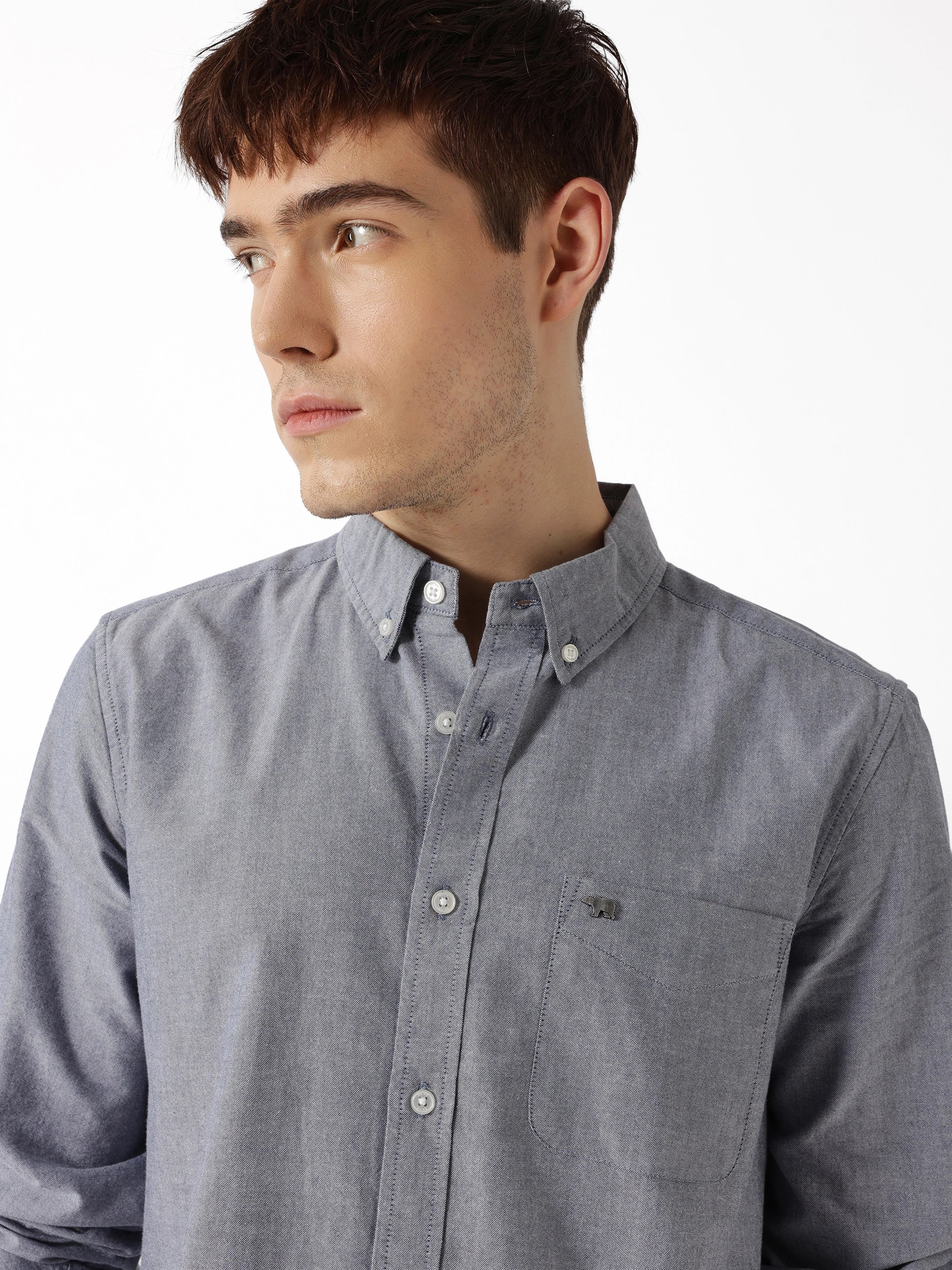 Men Navy Casual Shirt