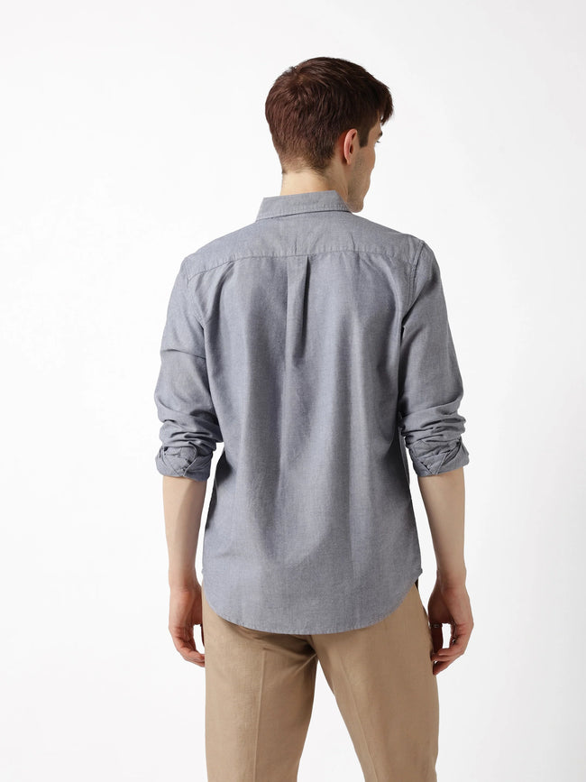 Men Navy Casual Shirt