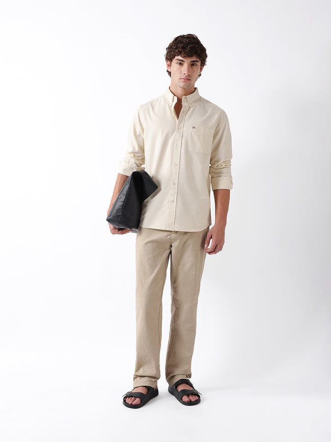Men Yellow Casual Shirt